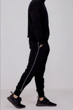 Load image into Gallery viewer, Jet Black Single stripe Track suit - North Rocks - Umesha - Online Pakistani Store