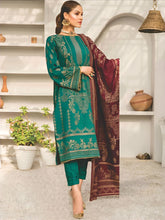 Load image into Gallery viewer, Jacquard Banarsi Leather Peach Winter Collection Suit D-3002