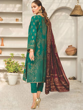 Load image into Gallery viewer, Jacquard Banarsi Leather Peach Winter Collection Suit D-3002