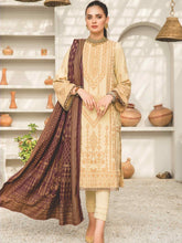 Load image into Gallery viewer, Jacquard Banarsi Leather Peach Winter Collection Suit D-3003