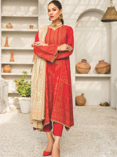 Load image into Gallery viewer, Jacquard Banarsi Leather Peach Winter Collection Suit D-3004