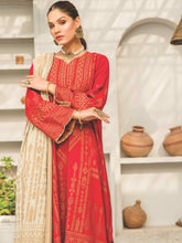 Load image into Gallery viewer, Jacquard Banarsi Leather Peach Winter Collection Suit D-3004