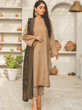 Load image into Gallery viewer, Jacquard Banarsi Leather Peach Winter Collection Suit D-3005