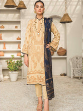 Load image into Gallery viewer, Jacquard Banarsi Leather Peach Winter Collection Fabric D-3008