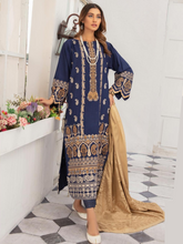 Load image into Gallery viewer, Johra Nafees Embroidered Marina Peach Winter Collection JR 623