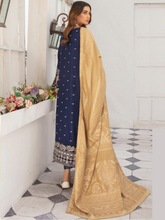 Load image into Gallery viewer, NAFEES 3pc Unstitched Luxury Embroidered Marina Winter Leather Peach Suit JR-623