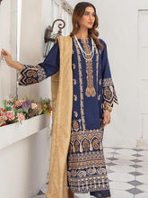 Load image into Gallery viewer, Johra Nafees Embroidered Marina Peach Winter Collection JR 623