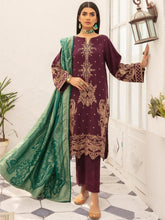 Load image into Gallery viewer, Johra Nafees Embroidered Marina Peach Winter Collection JR 625