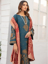 Load image into Gallery viewer, Johra Nafees Embroidered Marina Peach Winter Collection JR 628