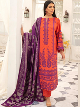 Load image into Gallery viewer, Johra Nafees Embroidered Marina Peach Winter Collection JR 631