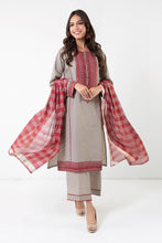 Load image into Gallery viewer, Khaadi 3pc Unstitched Dyed Embroidered Dobby Suit (BDO22209)