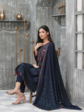 Load image into Gallery viewer, NAAZNIN 3pc Unstitched Embroidered Karandi Banarsi Suit D6231
