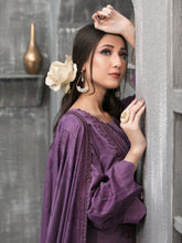 Load image into Gallery viewer, NAAZNIN 3pc Unstitched Embroidered Karandi Banarsi Suit D6232