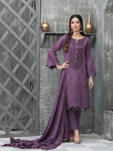 Load image into Gallery viewer, NAAZNIN 3pc Unstitched Embroidered Karandi Banarsi Suit D6232