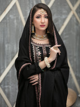 Load image into Gallery viewer, NAAZNIN 3pc Unstitched Embroidered Karandi Banarsi Suit D6234