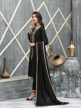 Load image into Gallery viewer, NAAZNIN 3pc Unstitched Embroidered Karandi Banarsi Suit D6234