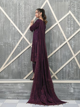Load image into Gallery viewer, NAAZNIN 3pc Unstitched Embroidered Karandi Banarsi Suit D6235