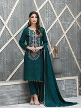 Load image into Gallery viewer, NAAZNIN 3pc Unstitched Embroidered Karandi Banarsi Suit D6238