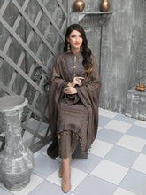 Load image into Gallery viewer, NAAZNIN 3pc Unstitched Embroidered Karandi Banarsi Suit D6239