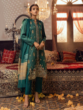Load image into Gallery viewer, Husn-e-Gul - 3pc Unstitched - Embroidered Jacquard Luxury Banarsi Viscose Suit (WK-00876)