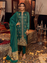 Load image into Gallery viewer, Husn-e-Gul - 3pc Unstitched - Embroidered Jacquard Luxury Banarsi Viscose Suit (WK-00876)