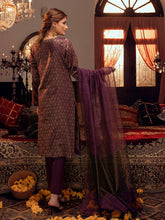 Load image into Gallery viewer, Raks-e-Gul - 3pc Unstitched - Embroidered Jacquard Luxury Banarsi Viscose Suit (WK-00871)