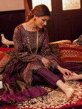 Load image into Gallery viewer, Raks-e-Gul - 3pc Unstitched - Embroidered Jacquard Luxury Banarsi Viscose Suit (WK-00871)