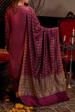 Load image into Gallery viewer, Rukh-e-Gul - 3pc Unstitched - Embroidered Jacquard Luxury Banarsi Viscose Suit (WK-00877)