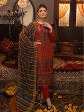 Load image into Gallery viewer, Sehr-e-Gul - 3pc Unstitched - Embroidered Jacquard Luxury Banarsi Viscose Suit (WK-00869)