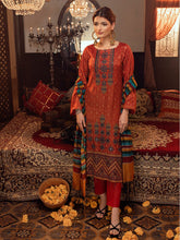 Load image into Gallery viewer, Sehr-e-Gul - 3pc Unstitched - Embroidered Jacquard Luxury Banarsi Viscose Suit (WK-00869)