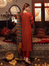 Load image into Gallery viewer, Sehr-e-Gul - 3pc Unstitched - Embroidered Jacquard Luxury Banarsi Viscose Suit (WK-00869)