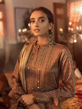 Load image into Gallery viewer, Zarfasha-e-Gul - 3pc Unstitched - Embroidered Jacquard Luxury Banarsi Viscose Suit (WK-00874)
