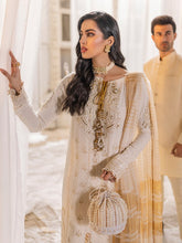 Load image into Gallery viewer, Salitex- Daisy - Unstitched 3pc - Full Embroidered Chiffon Shirt & Khaddi Net Dupatta with Dyed Raw Silk Trouser - (HC-00012UT)