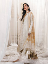 Load image into Gallery viewer, Salitex- Daisy - Unstitched 3pc - Full Embroidered Chiffon Shirt & Khaddi Net Dupatta with Dyed Raw Silk Trouser - (HC-00012UT)