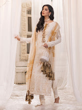 Load image into Gallery viewer, Salitex- Daisy - Unstitched 3pc - Full Embroidered Chiffon Shirt & Khaddi Net Dupatta with Dyed Raw Silk Trouser - (HC-00012UT)