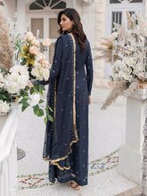 Load image into Gallery viewer, Salitex - Diamond - Unstitched 3pc - Full Embroidered Chiffon Shirt & Embroidered Chiffon Dupatta with Dyed Raw Silk Trouser - (HC-00011UT)