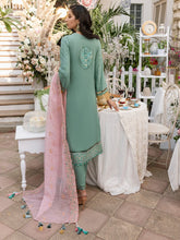 Load image into Gallery viewer, Salitex - Glory - Unstitched 3pc - Fully Embroidered Chiffon Suit - Chiffon Shirt & Khaddi Net Dupatta with Dyed Raw Silk Trouser - (HC-00016UT)