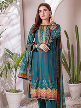 Load image into Gallery viewer, Salitex Inaya 3pc Unstitched - Printed Lawn Shirt & Dupatta With Dyed Cambric Trouser (IP-00092AUT)