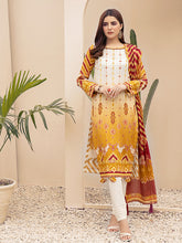 Load image into Gallery viewer, Salitex Inaya 3pc Unstitched - Printed Lawn Shirt &amp; Dupatta With Dyed Cambric Trouser (IP-00095BUT)
