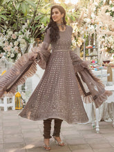 Load image into Gallery viewer, Kyra - Unstitched 3pc - Full Embroidered Chiffon Shirt & Embroidered Chiffon Dupatta with Dyed Raw Silk Trouser - (HC-00017UT)
