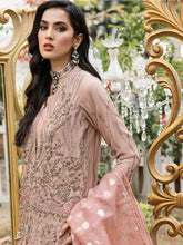 Load image into Gallery viewer, Lilly - Unstitched 3pc - Full Embroidered Chiffon Shirt & Organza Dupatta with Dyed Raw Silk Trouser - (HC-00018UT)