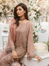 Load image into Gallery viewer, Lilly - Unstitched 3pc - Full Embroidered Chiffon Shirt & Organza Dupatta with Dyed Raw Silk Trouser - (HC-00018UT)
