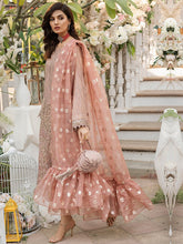 Load image into Gallery viewer, Lilly - Unstitched 3pc - Full Embroidered Chiffon Shirt & Organza Dupatta with Dyed Raw Silk Trouser - (HC-00018UT)