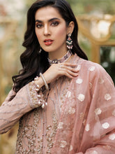 Load image into Gallery viewer, Lilly - Unstitched 3pc - Full Embroidered Chiffon Shirt & Organza Dupatta with Dyed Raw Silk Trouser - (HC-00018UT)