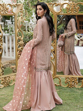 Load image into Gallery viewer, Lilly - Unstitched 3pc - Full Embroidered Chiffon Shirt & Organza Dupatta with Dyed Raw Silk Trouser - (HC-00018UT)