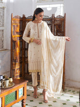 Load image into Gallery viewer, Salitex Oznur 3pc Unstitched Heavy Embroidered Luxury Lawn Suit WK-00971UT