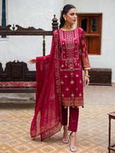 Load image into Gallery viewer, Salitex Oznur 3pc Unstitched Heavy Embroidered Luxury Lawn Suit WK-00972UT