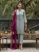 Load image into Gallery viewer, Salitex Oznur 3pc Unstitched Heavy Embroidered Luxury Lawn Suit WK-00978UT