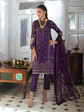 Load image into Gallery viewer, Salitex Oznur 3pc Unstitched Heavy Embroidered Luxury Lawn Suit WK-00980UT