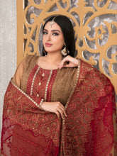 Load image into Gallery viewer, SARAAB 3pc Unstitched Aari Embroidered Fancy Chiffon Suiting D2010
